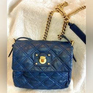 Marc Jacobs Navy Blue Small Quilted Crossbody